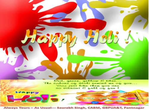 Image of Holi Card  and Message